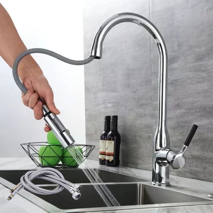 Adjustable Kitchen Faucet with Hand Shower – AquaStream Luxe Design