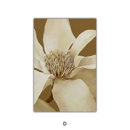 Modern Botanical Canvas Prints - Large Abstract Floral Art for Home Decor