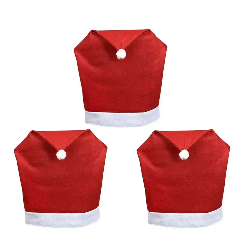 Christmas Chair Covers Set – Decorative Santa Design Slipcovers