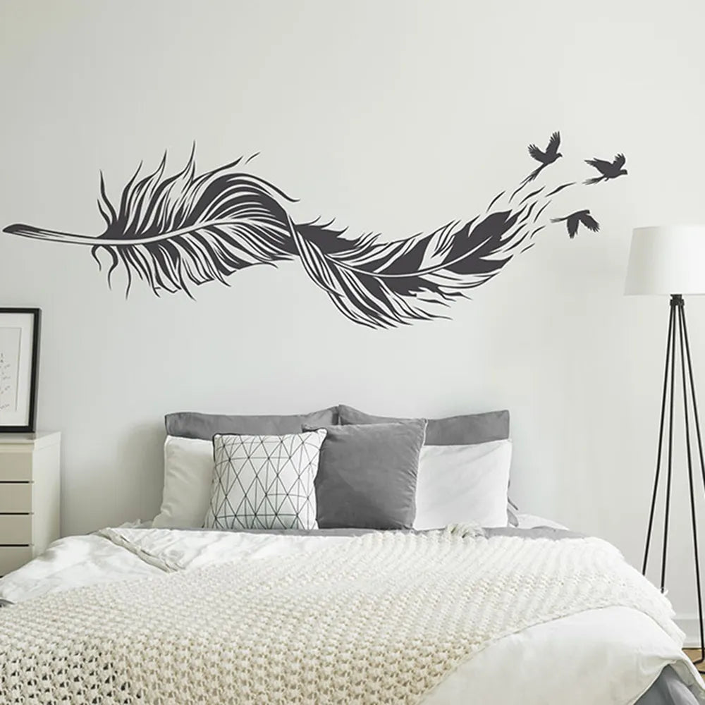 Vinyl Wall Decal for Bedroom or Living Room – Removable Birds Design