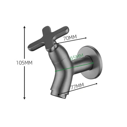 Solid Brass Wall-Mounted Cold Water Faucet