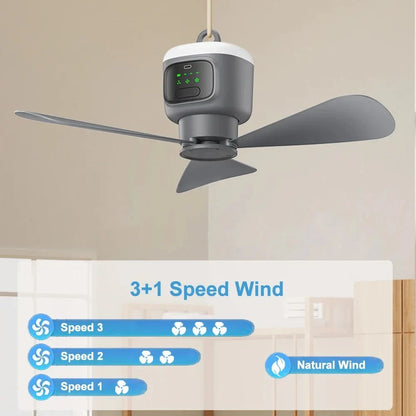 12000mAh Outdoor Camping Fan – Portable Ceiling Air Circulator and Cooler