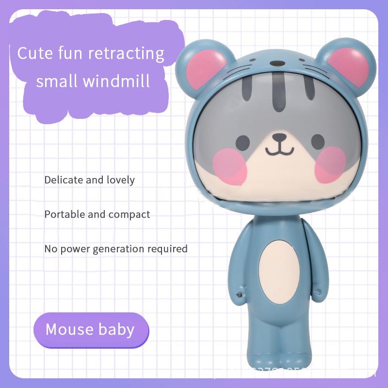 Adorable Cartoon Handheld Folding Fan