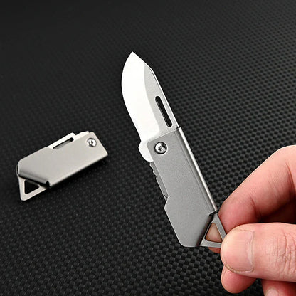 Compact Stainless Steel Folding Knife – Portable EDC for Camping and Survival