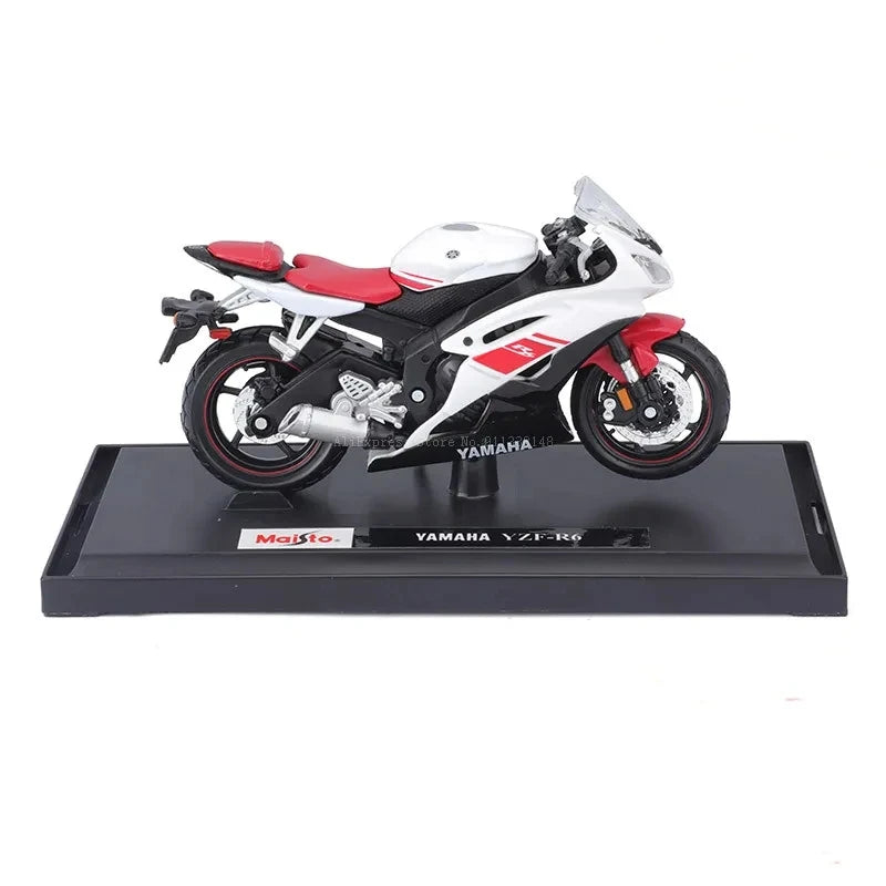 1:18 Scale Diecast Sportbike Model - Yamaha R6 Alloy Motorcycle Replica for Kids