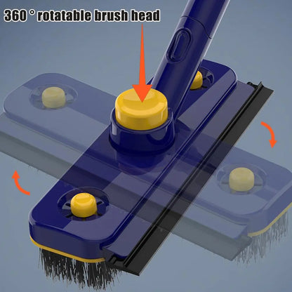 Dual-Action V-Shaped Floor Cleaner with Extended Handle