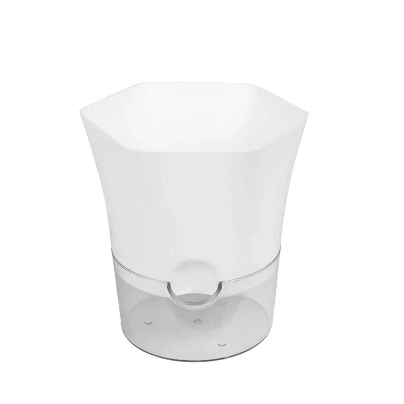 Hydroponic Plant Pot with Double Container and Self-Watering System