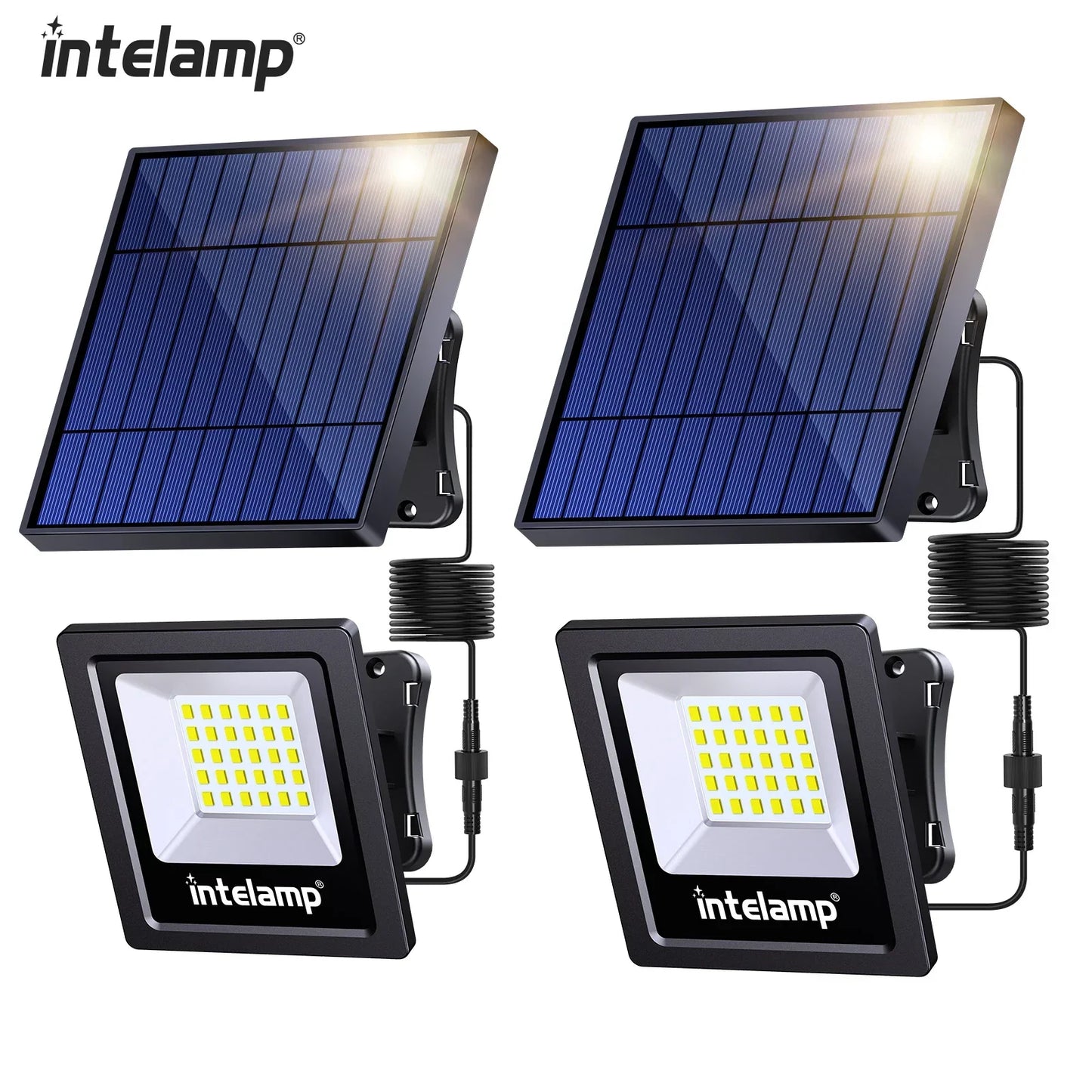 Solar LED Spotlight Set | 1200 Lumens | Pack of 2 | Weatherproof & Adjustable