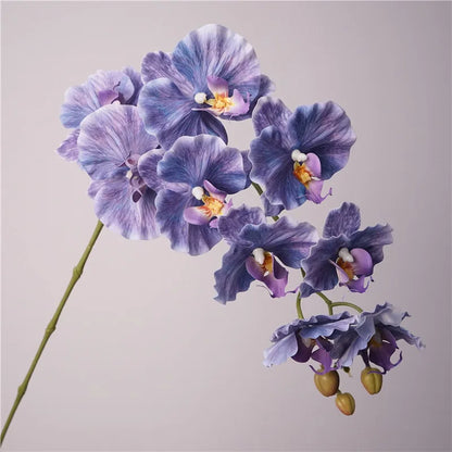 Lifelike 9-Stem Silk Orchid Arrangement for Timeless Elegance
