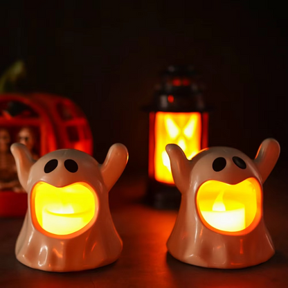 LED Halloween Ghost Lamp – Battery-Powered Light Decoration