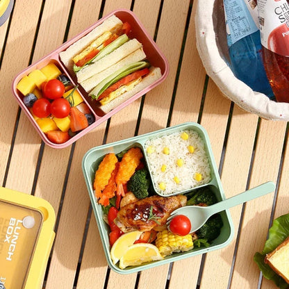 Portable Bento Lunch Box with Utensils for Travel