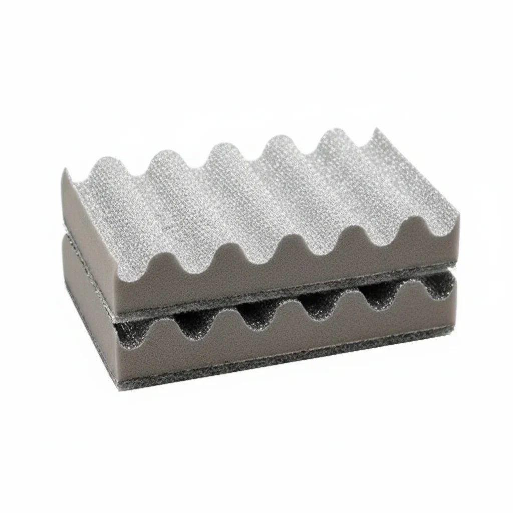 Cleaning Sponge Set | Nylon Scrub Sponges for Rust & Baked Residue | 2-Pack Pot Cleaners