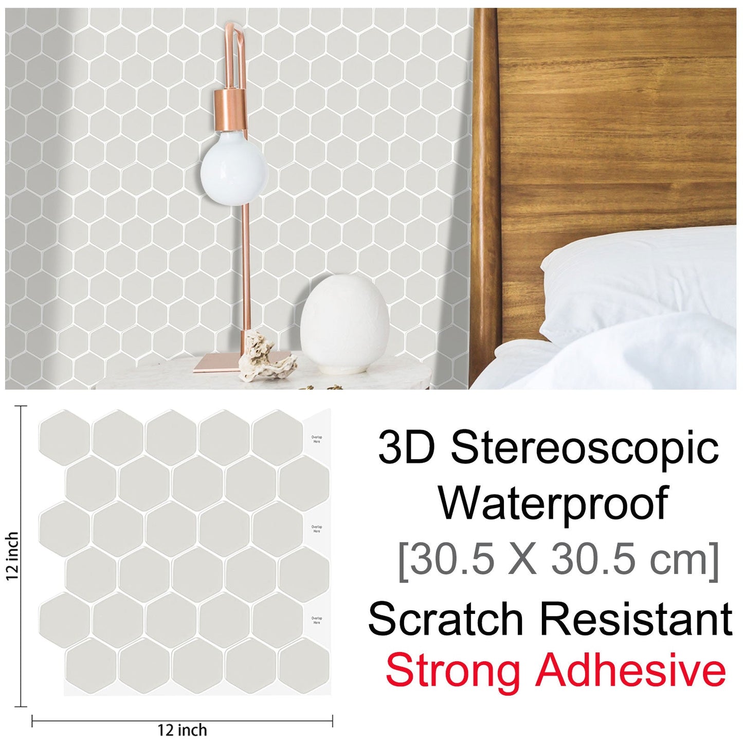 Stylish 3D Hexagonal Wall Decals for Modern Spaces