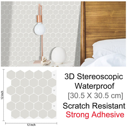 Stylish 3D Hexagonal Wall Decals for Modern Spaces