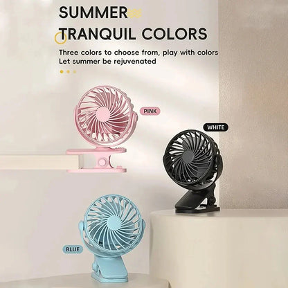 Portable USB Fan with 3 Speeds, Rotatable and Night Light