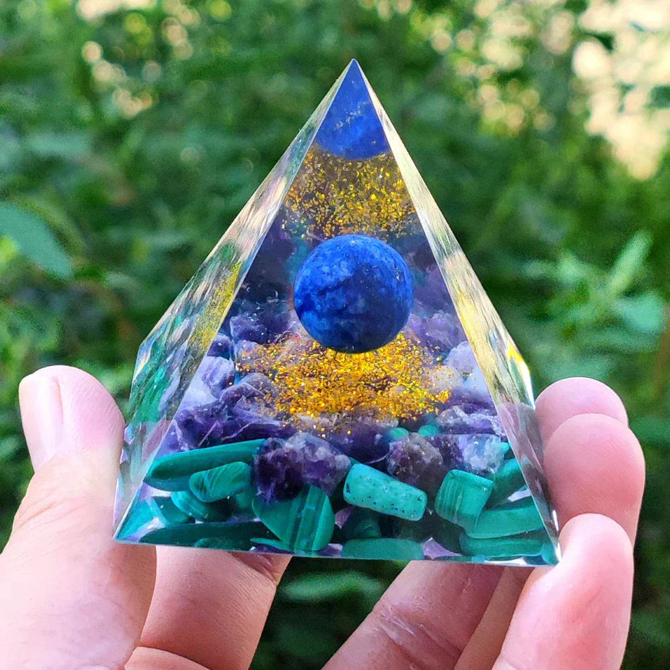 Amethyst Pendulum Orgonite Pyramid – Energy, Protection, Decoration