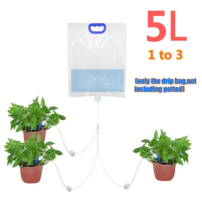 5L Irrigation Bag | Automatic Drip Watering System | Flow Control Included