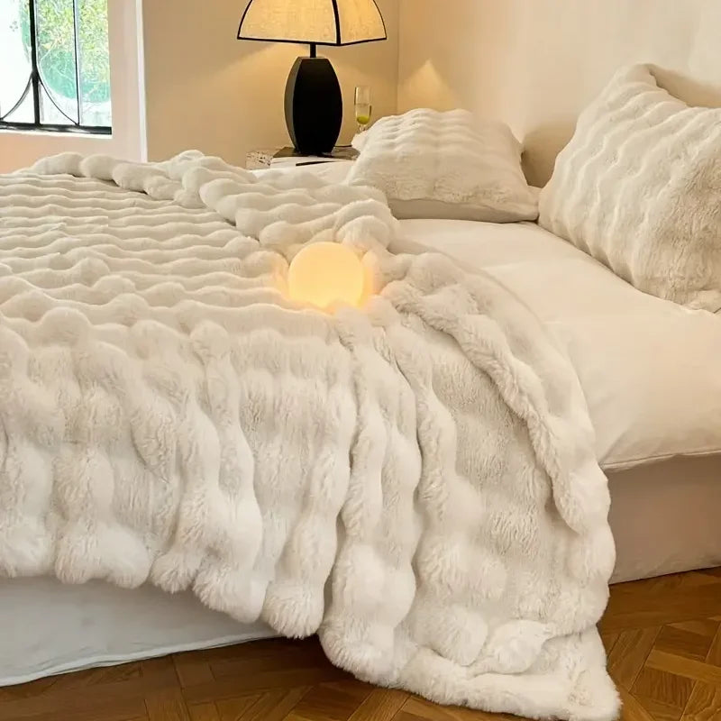 Textured Blanket - Reversible Design for Couch, Bed, or Living Area