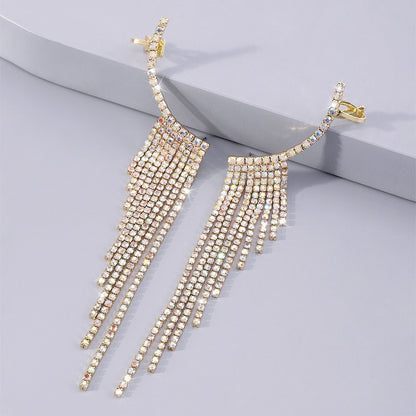 Charming Diamond-Inspired Arc Hoop Earrings