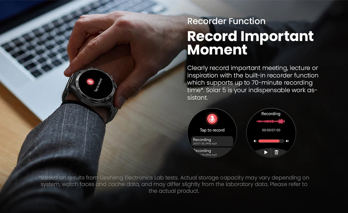 Smartwatch with 1.58" AMOLED Screen, Bluetooth Calling, 100+ Sports Modes & 24-Hour Health Tracking