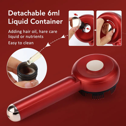Scalp Comb Massager with 660nm LED Light | 3 EMS Levels, RGB Modes, 6ml Oil Applicator & USB-C