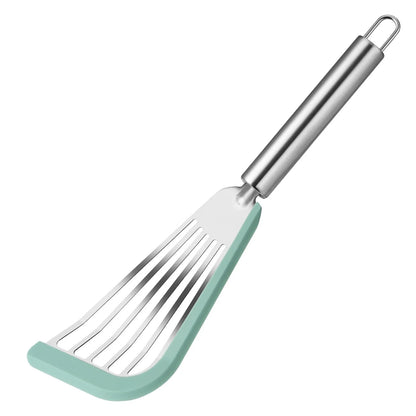 Silicone-Edged Slotted Turner - Heat-Resistant Stainless Steel Fish Spatula