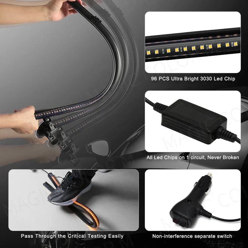 96 LED Strobe Light Bar for Car Emergency Warning