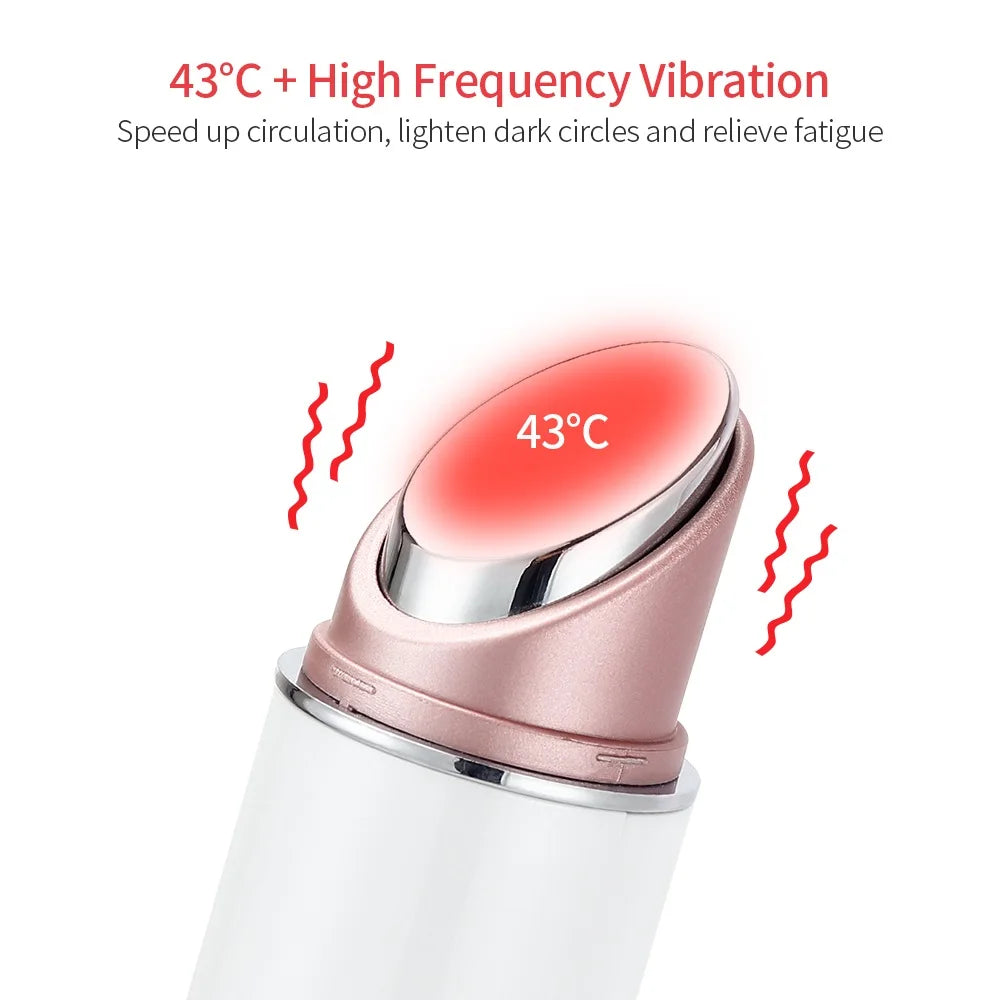 LED Eye and Face Massager with Heat and Vibration – USB Rechargeable, 43°C