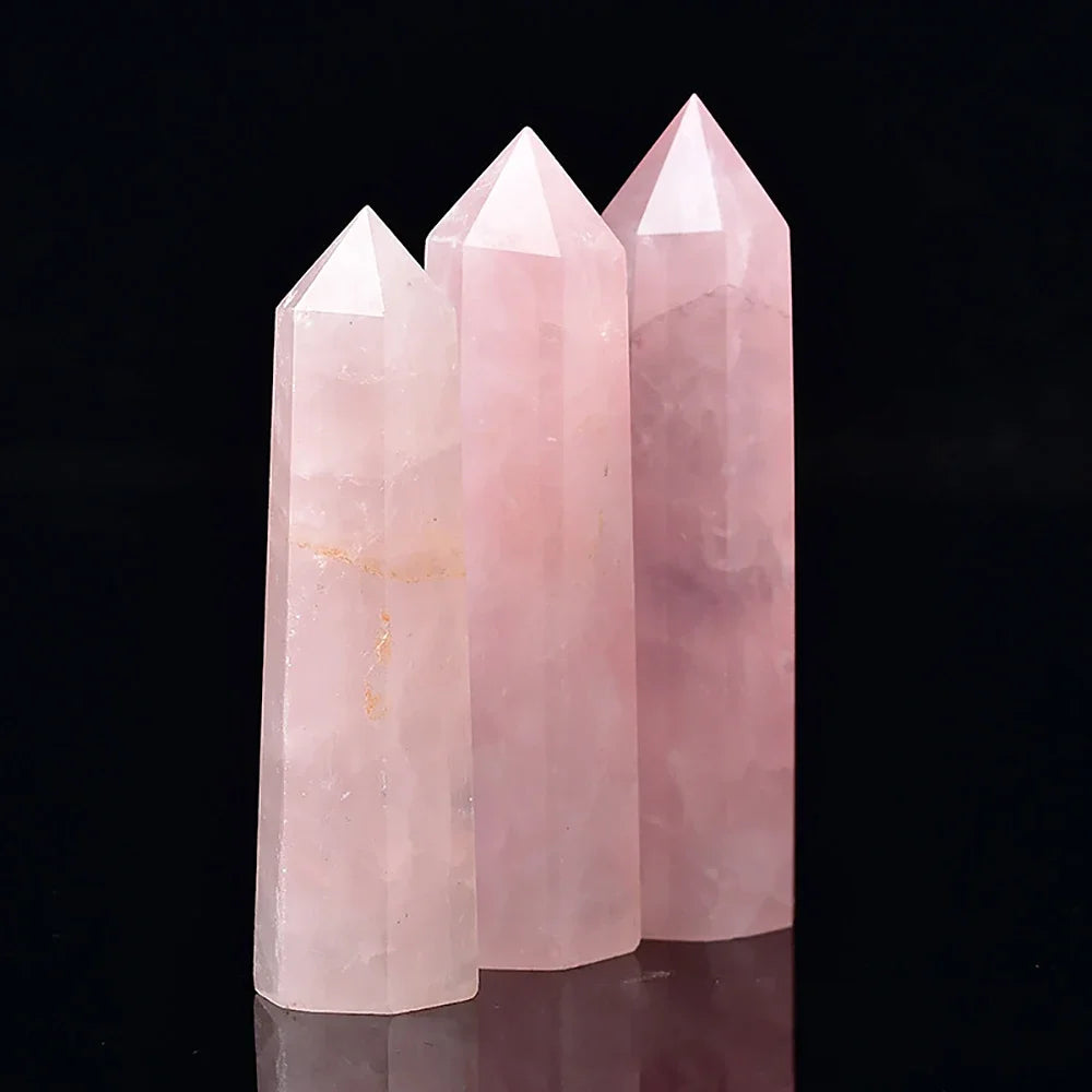 Natural Quartz Crystal Obelisk for Meditation and Chakra Healing Decor