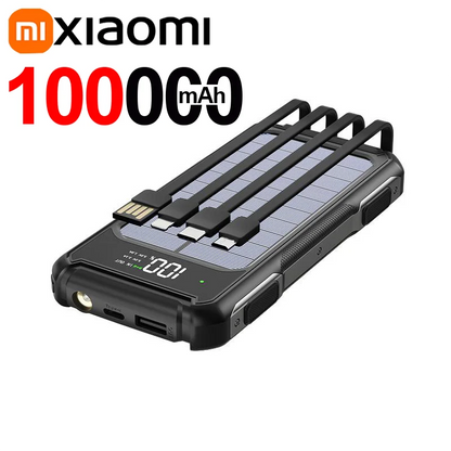 20,000mAh Solar Power Bank – Rechargeable & Compact Battery Pack