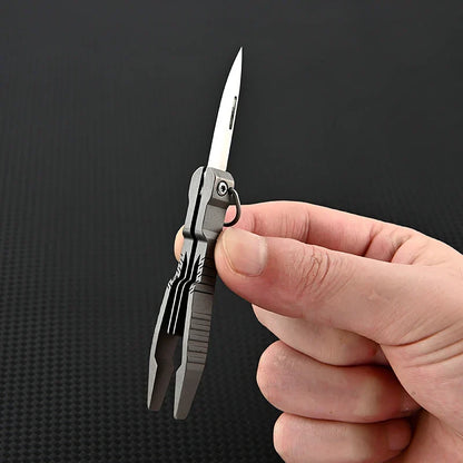 Multifunctional Titanium Tweezer Knife for All-Day Use