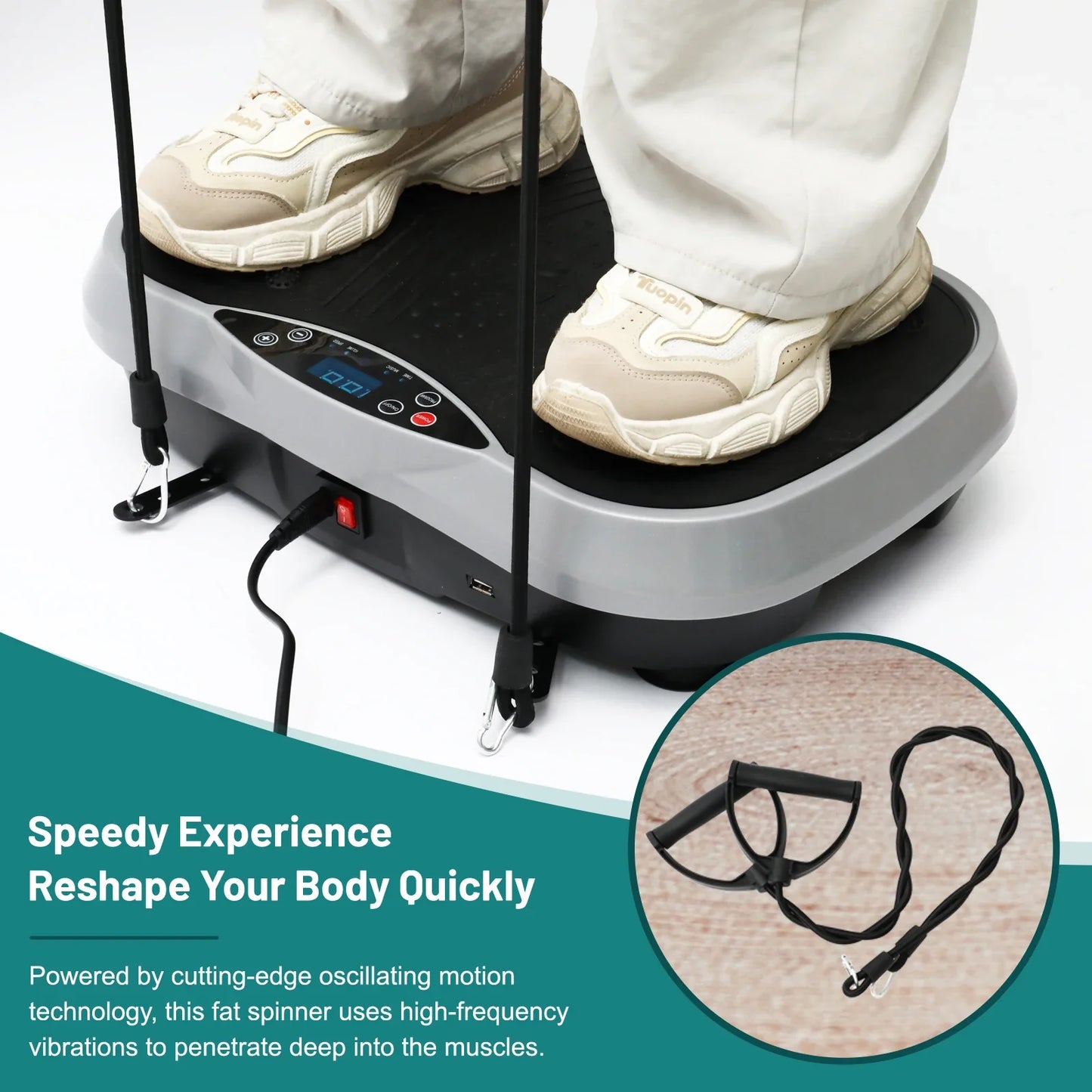 Full Body Vibration Exercise Machine with 99 Speeds, 5 Programs, LCD & Remote