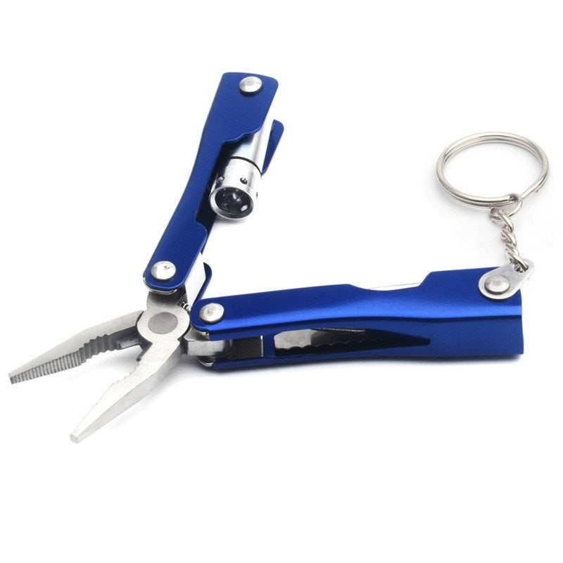 Aluminum Multitool Keychain with 9 Functions for Explorers