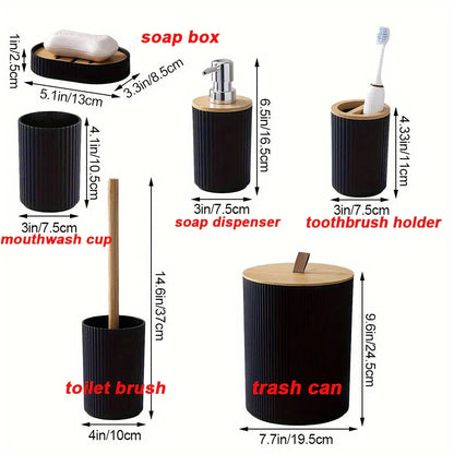 Bamboo Accent 6-Piece Bathroom Set