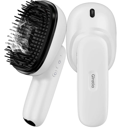 Scalp Massage Brush with Essential Oil Sprayer | 2 Vibration Settings, 4 Oil Cartridges, USB Rechargeable & Washable