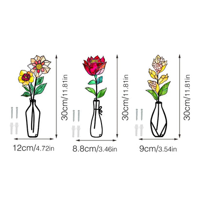 Set of 3 Scandinavian Metal Wall Plant Holders - Clip-On Design
