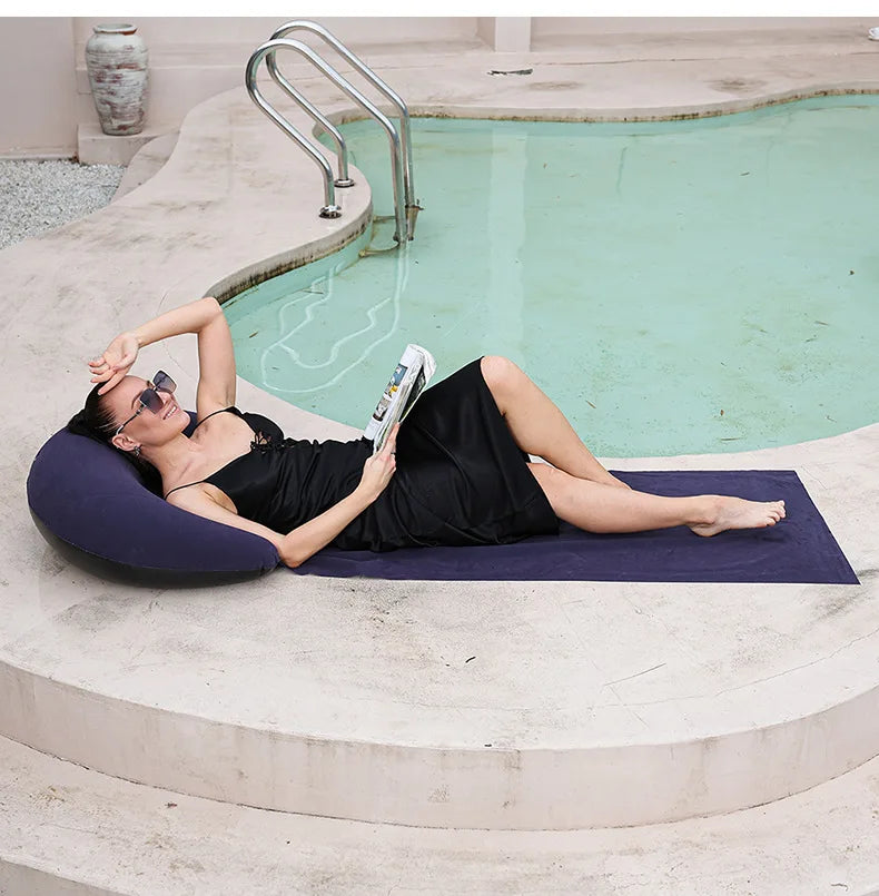 Inflatable Beach Mat for Camping | Portable Outdoor Lounge | Compact Design