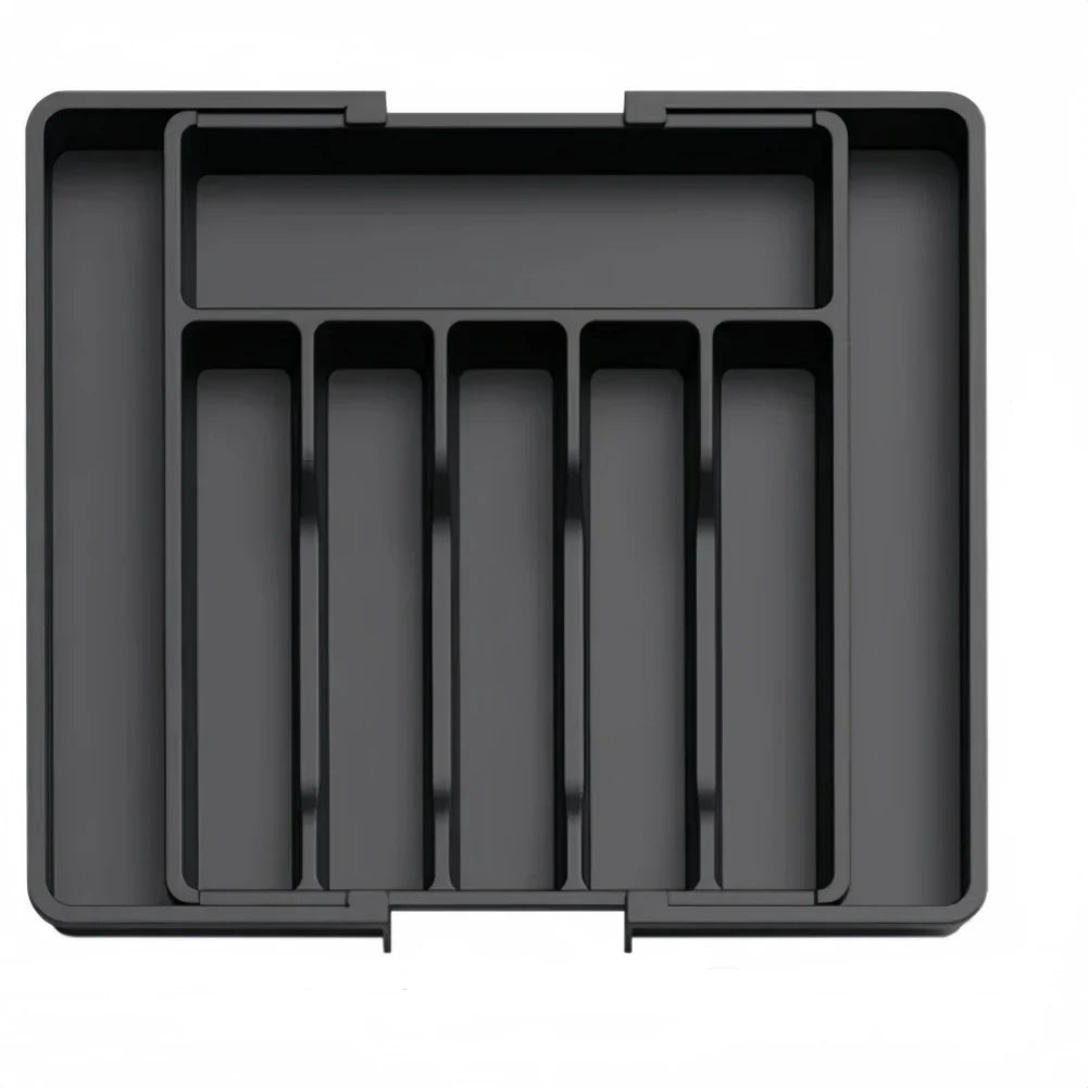 Plastic Storage Tray with 8 Compartments for Kitchen Drawer Organization