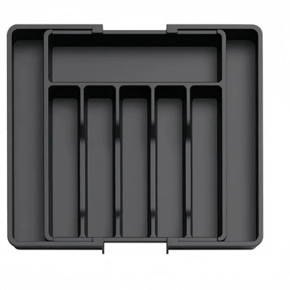 Plastic Storage Tray with 8 Compartments for Kitchen Drawer Organization