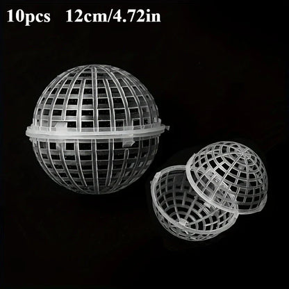 Contemporary Hanging Moss Ball | Plastic with Drainage Hole | Orchid and Fern Accessory | Indoor and Outdoor Use
