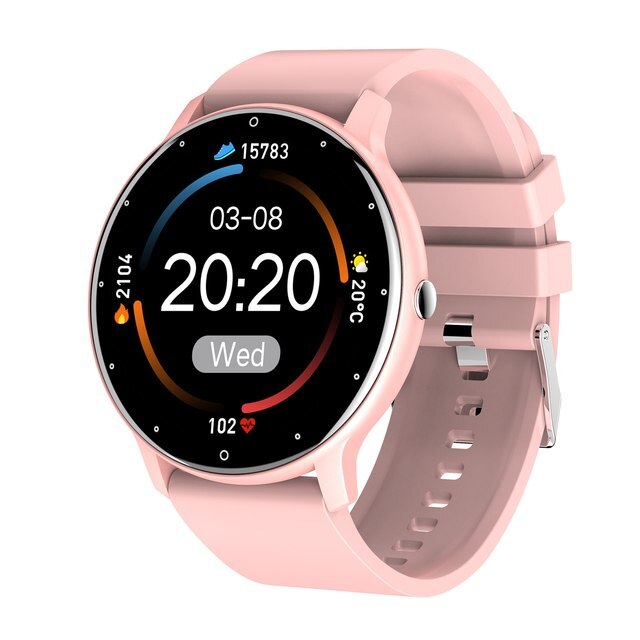 Slim Smartwatch with Full Touchscreen – Health Monitoring & Waterproof