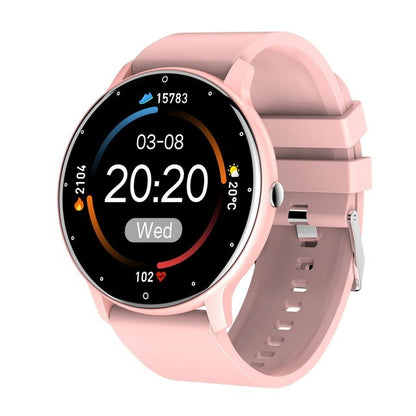 Slim Smartwatch with Full Touchscreen – Health Monitoring & Waterproof
