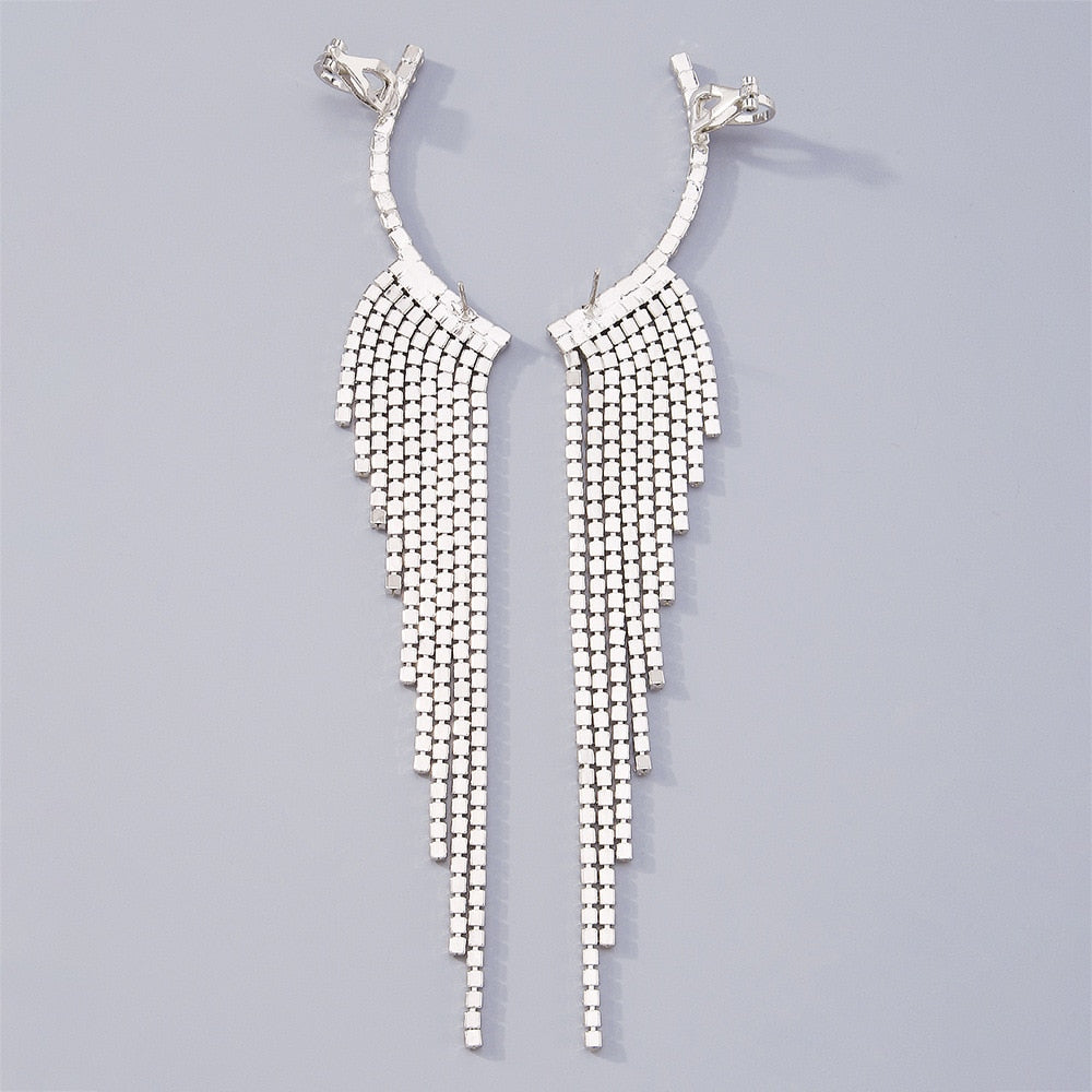 Charming Diamond-Inspired Arc Hoop Earrings