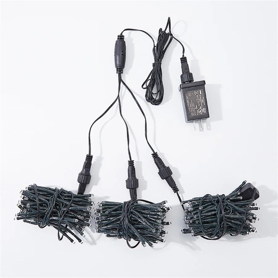 3-in-1 Waterproof LED Christmas String Lights with Meteor Effect – 360 LEDs for Outdoor Use