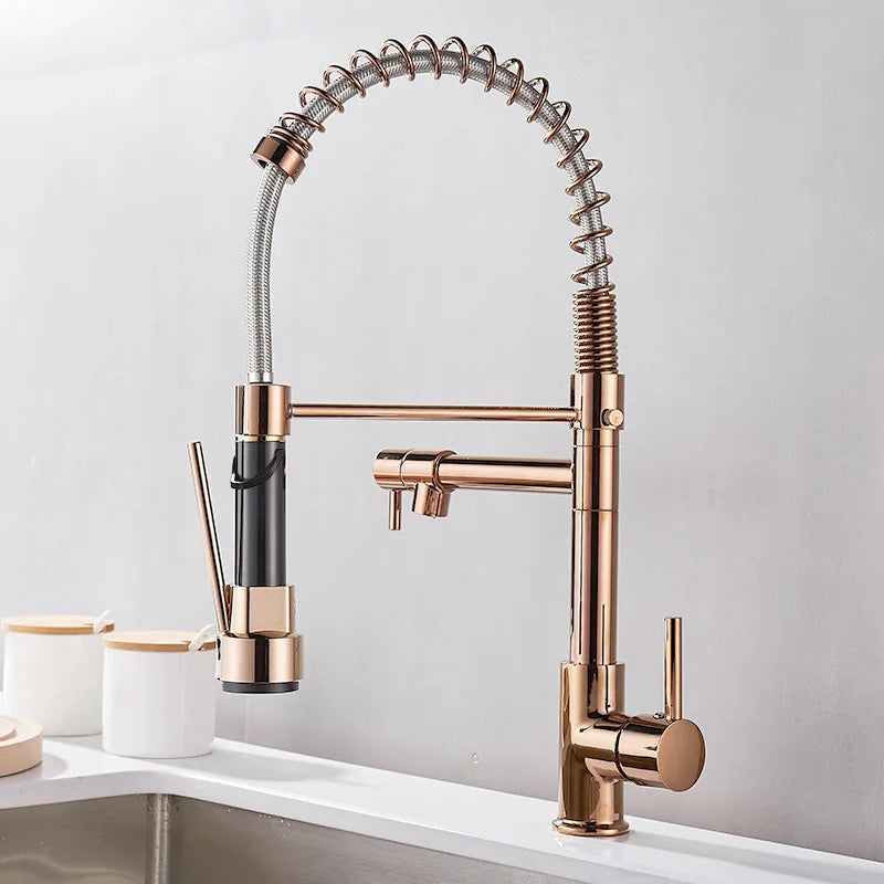 Contemporary Kitchen Faucet with Sleek Design and Practical Use
