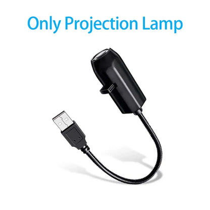 Star Projector Lamp with USB 5V Ceiling Mount | Replaceable Light Strips | Planet and Christmas Designs