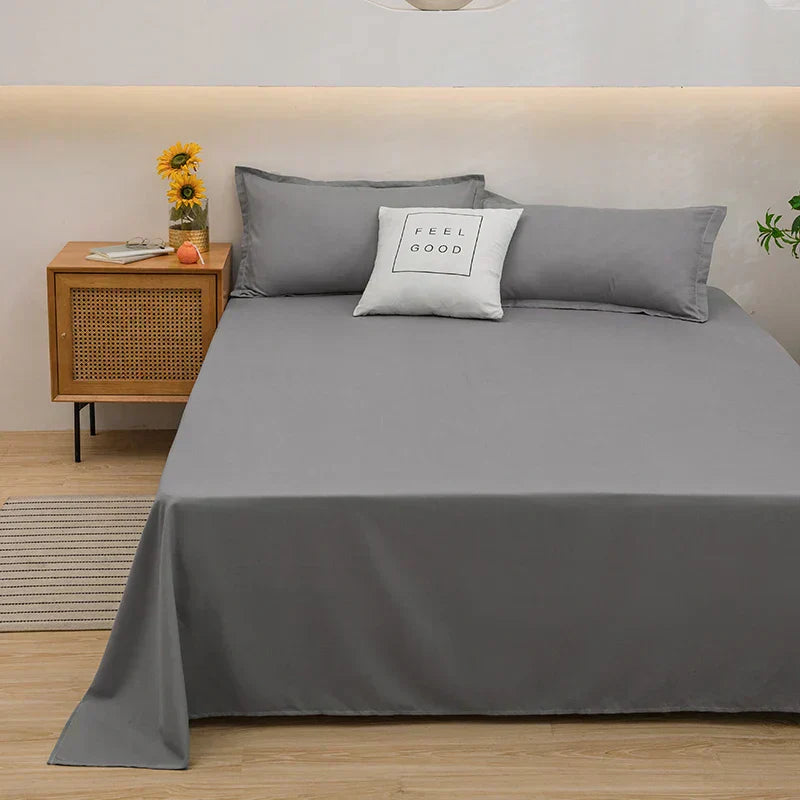 Comfortable Solid Fitted Bed Sheets for Daily Use