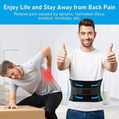 Breathable Lumbar Support Belt with 360° Stability and Memory Foam