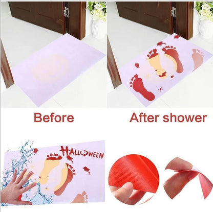 Spooky Color-Revealing Bath Mat – Non-Slip Halloween Rug for Pranks