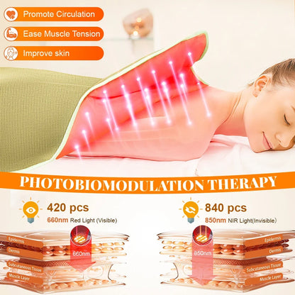 Infrared Heating Blanket for Full Body Light Therapy and Relaxation